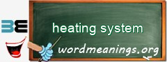 WordMeaning blackboard for heating system